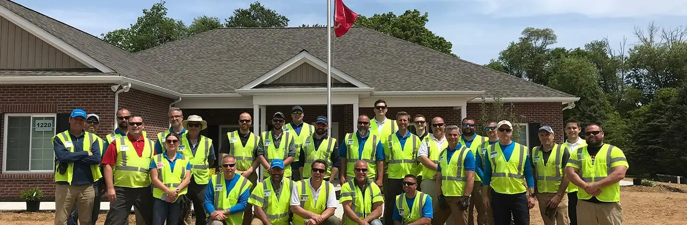 Homes For Our Troops BrightView volunteers